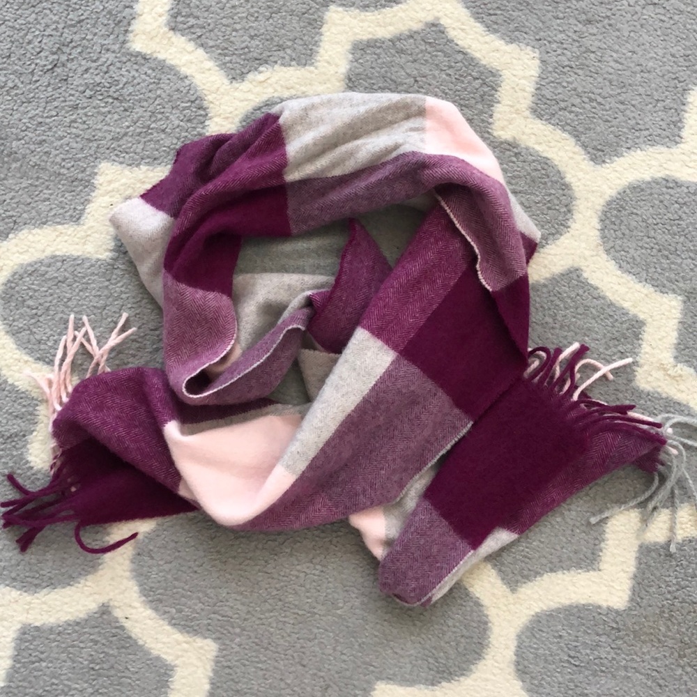 Plaid Checker Soft Fringe Winter Scarf
